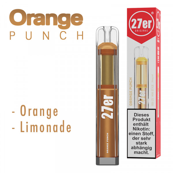 Venookah 27er 800 E-Shisha Vape - Orange Punch