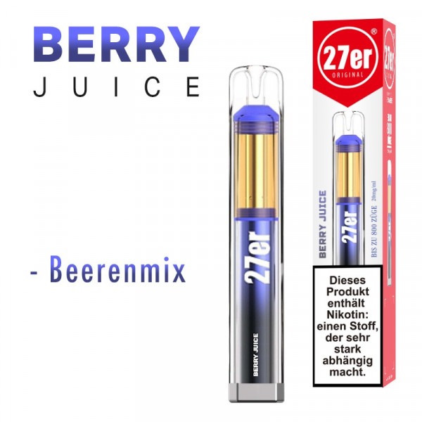 Venookah 27er 800 E-Shisha Vape - Berry Juice