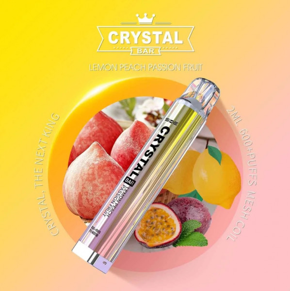 Crystal Bar Vape 600 - Lemon Peach Passionfruit