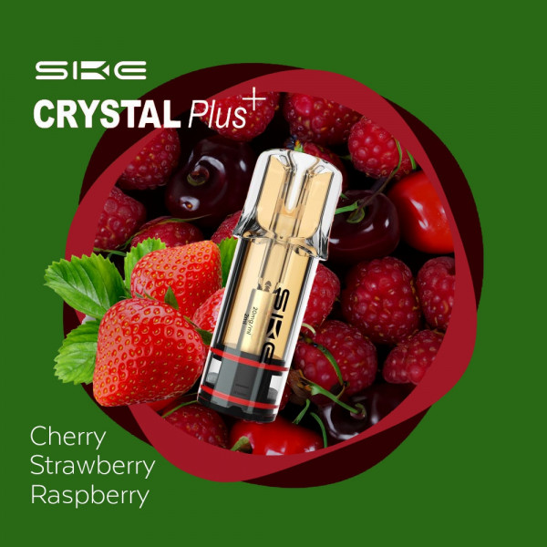 SKE Crystal Bar Plus Pods - Cherry Strawberry Raspberry (2er Pack)