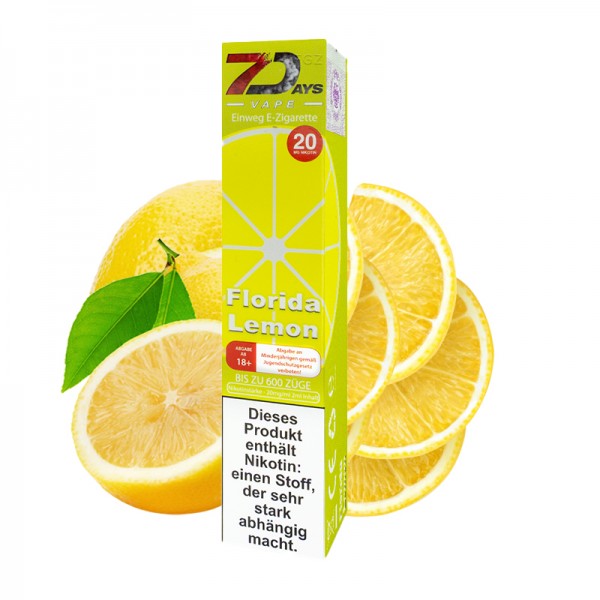 7 Days Vape E-Shisha - Florida Lemon